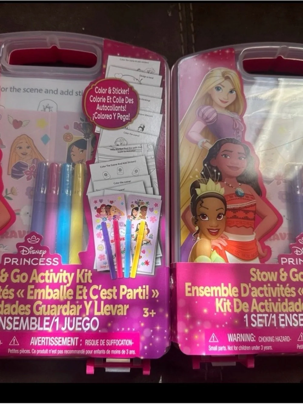 Disney Princess Stow & Go Activity Kit - Pink set of 2 - Picture 1 of 5